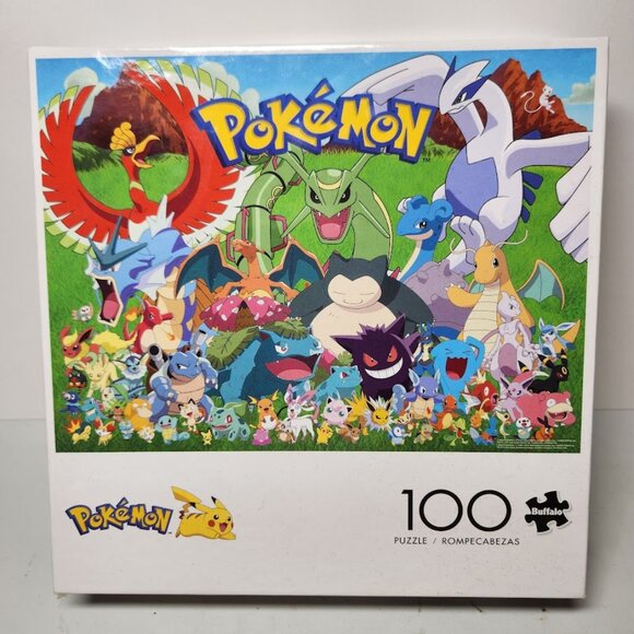 Buffalo Games Pokemon 100 Piece Jigsaw Puzzle 15" x 11" Comes from a pet-free an - Picture 1 of 9